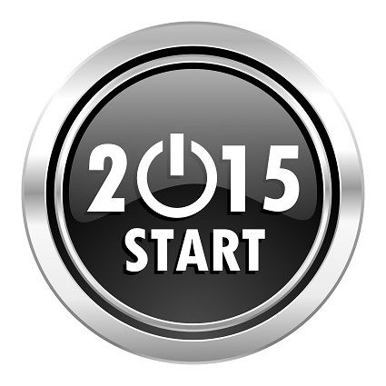 new year 2015 icon, black chrome button, new years symbol