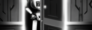 robot opening a door